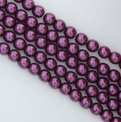 Glass Pearl Round Purple 2 3 4 6 8 mm Purple 70478 Czech Beads