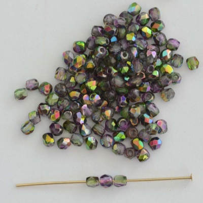 Fire Polished Green 3 4 6 mm Crystal Magic Orchid 00030-95000 Czech Bead