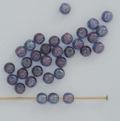 Druk Round Purple 2 3 4 6 8 mm Crystal Vega  00030-15726 Czech Glass Bead