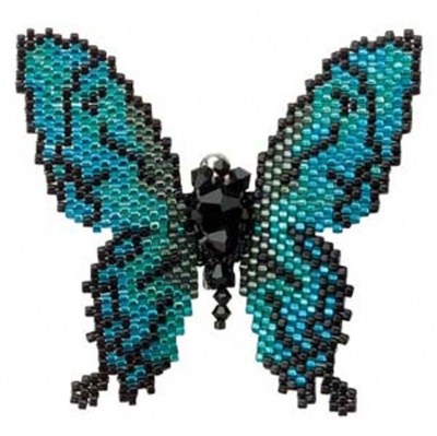 Beadable Kit Miyuki Bead Lazuline Butterfly Brooch