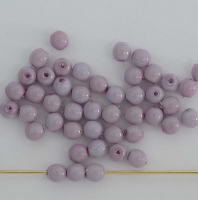 Druk Round Purple 2 3 4 6 8 mm Fiesta Lilac 00030-48224 Czech Glass Bead