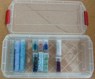 Storage Plastic Boxes For Bead Tubes Crafts Med