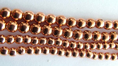 Druk Round Copper 3 4 mm Copper Penny 00030-275 Czech Glass Beads