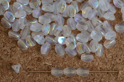 Pinch Clear 5 7 mm Crystal AB 00030-28701 Czech Glass Beads x 10g