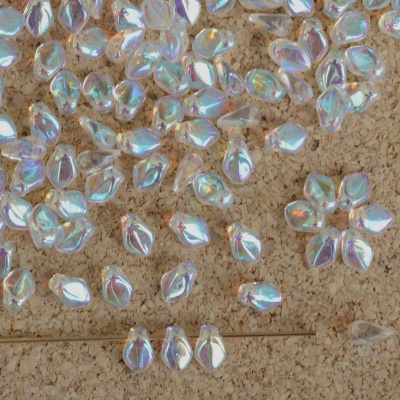 Gekko Clear Crystal AB ''Full'' 00030-28703 Czech Glass Bead x 5g