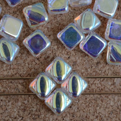 Silky Clear Crystal AB FULL 00030-28703 Czech Glass Beads x 10g