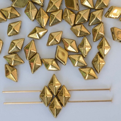 Diamonduo Gold Crystal Amber Full 00030-26440 Czech Glass Bead x 5g
