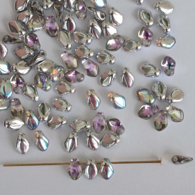 Gekko Silver Crystal Silver Rainbow  00030-98530 Czech Glass Bead x 5g