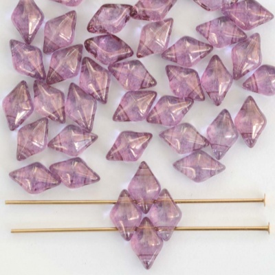Diamonduo Purple Vega on Crystal 00030-15726 Czech Glass Bead x 5g