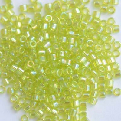Miyuki Delica DB0174 Green Size 11 10 Transparent Chartreuse AB Bead 5g
