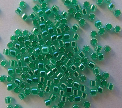 Miyuki Delica DB0238 Green Size 11 Aqua Green Pearl Ceylon Bead 5g