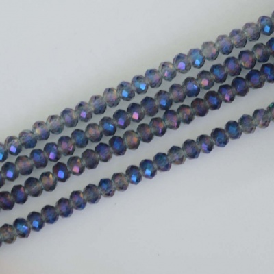 Crystal Faceted Round Blue  2 mm Crystal Electric Blue Chinese  Bead x 200