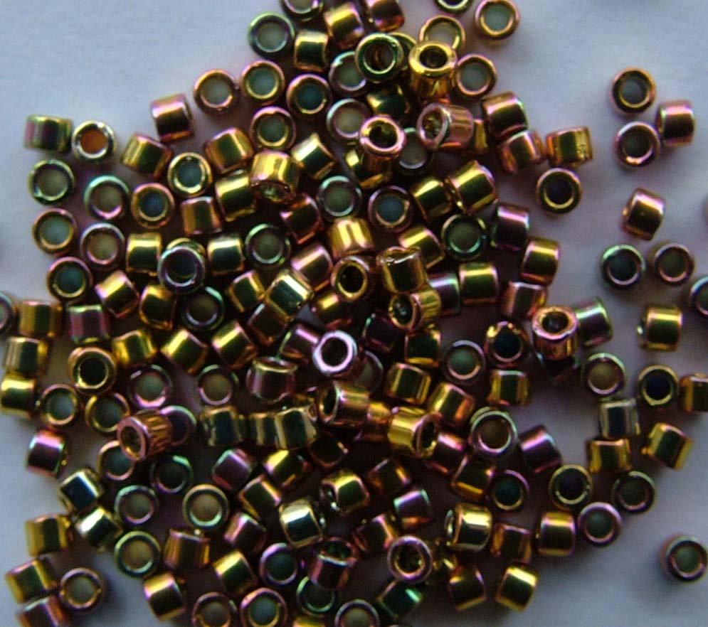 Miyuki Delica DB0031 Gold Size 15 11 10 24ct Gold Plated Bead 2g