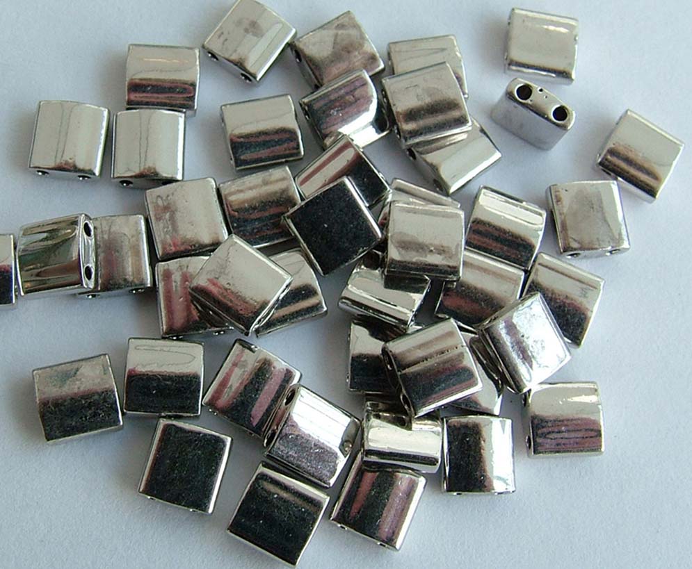 Miyuki Tila Silver TL-0194 Palladium Plated Bead 2g