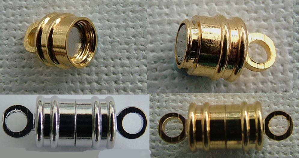 Gold Silver Plated Clasp Magnetic Screw Barrel Secure Necklace