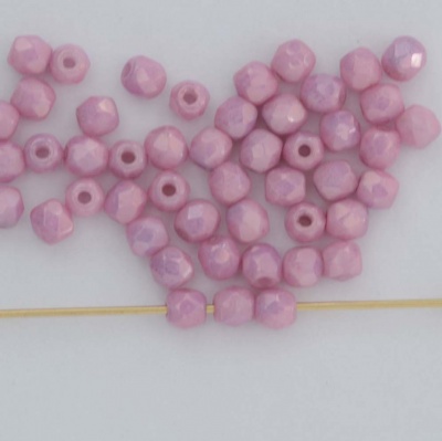 Fire Polished Pink 3 4 6 8 mm Chalk Lila 03000-14494 Czech Bead