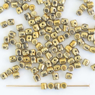 Minos Gold Crystal Amber ''Full'' 00030-26440 Czech Glass Bead x 5g