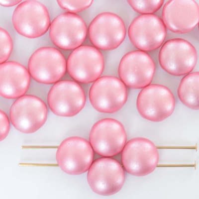 Candy Round Pink 6 8 mm Pastel Pink 02010-25008 Czech Glass Bead