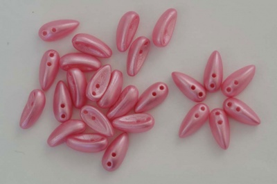 Chilli Pink Alabaster Pastel Pink 02010-25008 Czech Glass Bead x 25