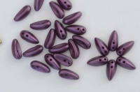 Chilli Purple Alabaster Pastel Bordeaux 02010-25032 Czech Glass Bead x 25
