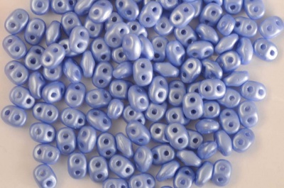 Superduo Blue Alabaster Pastel Sapphire 02010-25015 Czech Beads x 10g