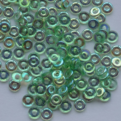 O Beads Green Peridot AB 50510-28701 Czech Glass Beads x 5g