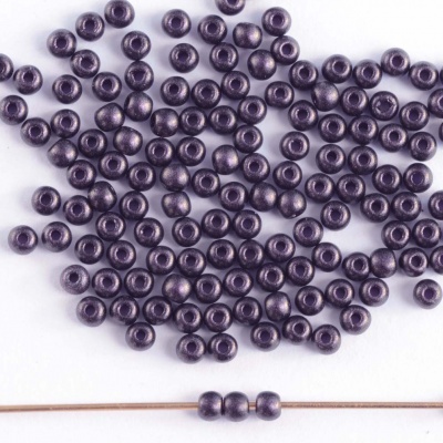 Druk Round Purple 2mm Polychrome Black Raspberry 23980-29014 Czech Bead x150