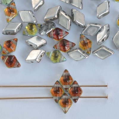 Diamonduo Orange Crystal Prismatic  Sunset 00030-28001 Czech Glass Bead x 5g