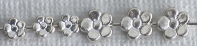 Sterling Silver Bead Flower Shape 5mm 7mm