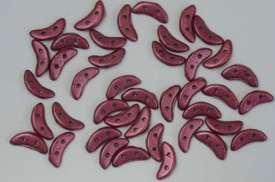 Crescent Pink Jet Saturated Met Berry 23980-77027 Czechmates Glass Bead x 5g