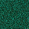 Miyuki Seed 0017F Green Size 15 11 8 Matt Silver Lined Emerald Bead 10g