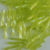 Miyuki Bugle Twisted Green 0258 Tr Chartreuse AB 6mm 12mm Bead 10g