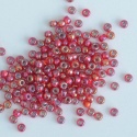 Miyuki Seed 1010 Red Size 15 11 8 Silver Lined Flame Red AB Bead 10g