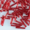Miyuki Bugle Twisted Red 1716 Dyed Tr Cranberry  6mm 12mm Bead 10g