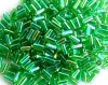 Miyuki Bugle Green 0179 3mm 6mm Transparent Green Ab Bead  10g