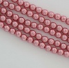Glass Pearl Round Pink 2 3 4 6 mm Fandango Pink 26276 Czech Beads