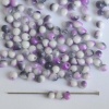 Miyuki Drop Purple DP55060 3.4mm Chalk Whte Op Funky Purple 03000-95501 Bead 10g