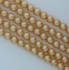 Glass Pearl Round Gold 2 3 4 6 8 mm Light Gold 70486  Czech Beads