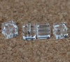 Swarovski Cube 5601 Clear 4mm Crystal Bead x 2