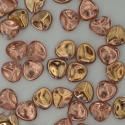 Rose Petal Gold Crystal Apollo Capri Gold 00030-27101 Czech Glass Bead x 50