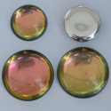 Cabochon Green Backlit Crystal Utopia 18mm 25mm 00030-28102 Czech Glass