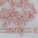 StormDuo Pink Chalk Lila Shimmer 03000-14494 Czech Glass Beads x 50