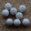 Dobble White Chalk White Shimmer 03000-14400 Czech Glass Beads x 20