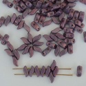 StormDuo Purple Chalk Vega 03000-15726 Czech Glass Beads x 50