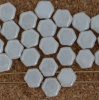 Honeycomb White Chalk White Shimmer 03000-14400 Czech Glass Beads x 30