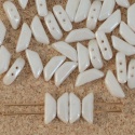 Tinos White Alabaster White Shimmer 02010-14400 Czech Glass Bead x 5g