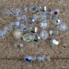 Swarovski Hex Faceted 5000 Clear 2 3 4 6 8 mm Crystal AB 001AB  Round Beads