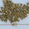 Micro Spacer Rondelle Gold Crystal Amber Full 00030-26440 Czech Glass Beads x 50