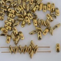 StormDuo Gold Crystal Amber Full 00030-26440 Czech Glass Beads x 50