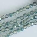 Crystal Faceted Round Green 3mm Crystal Green Violet Chinese  Bead x 100
